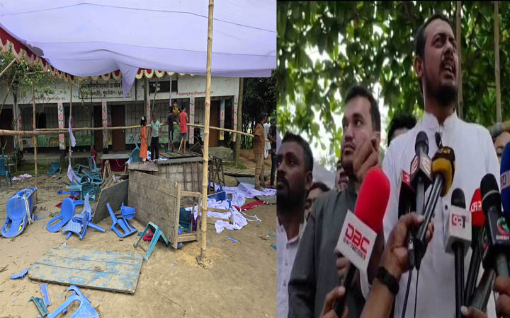 রূপগঞ্জে এনসিপির ফল উৎসবের মঞ্চ ভাঙচুর